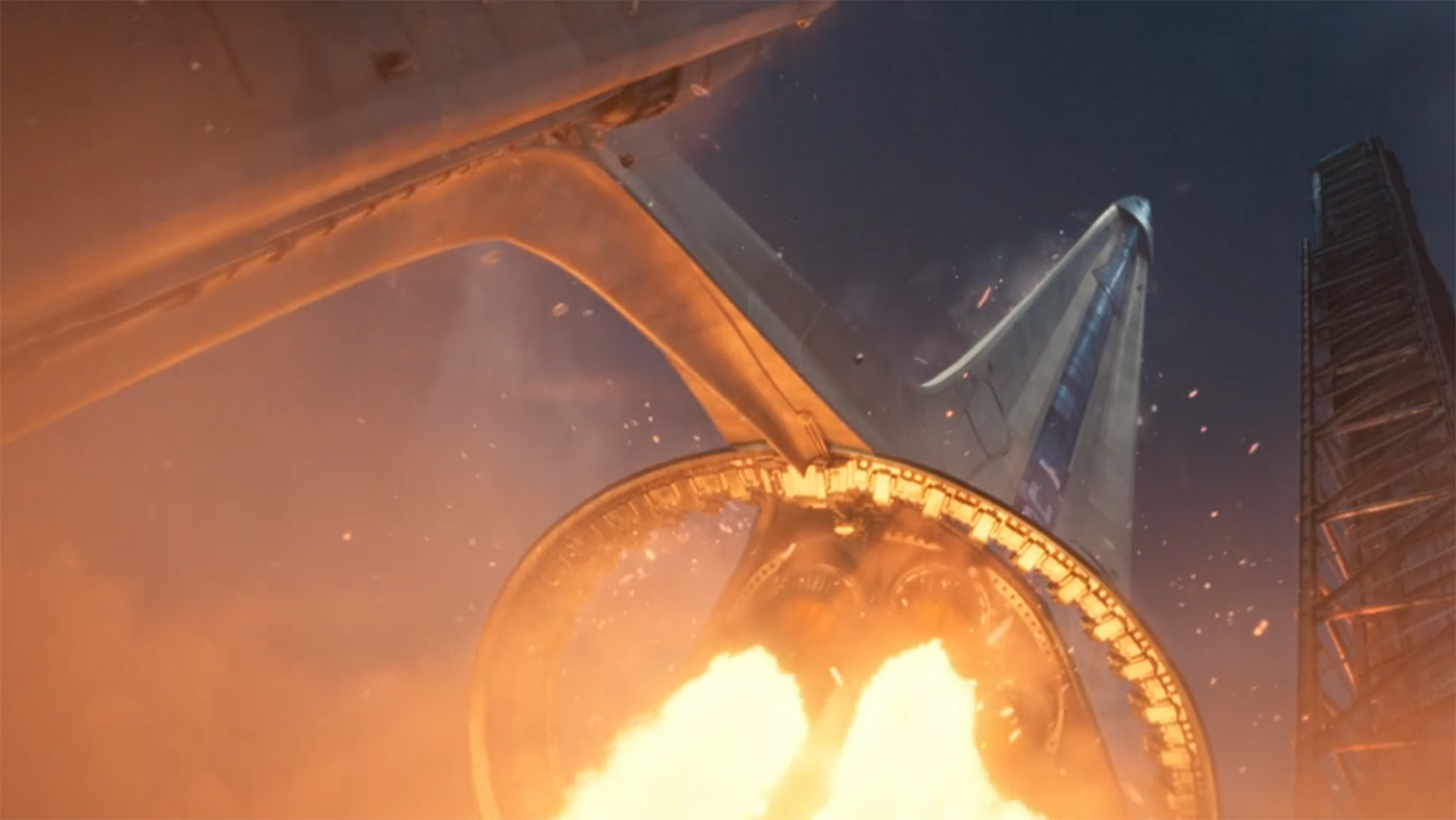 The Excelsior spaceship from Fantastic Four: First Steps.