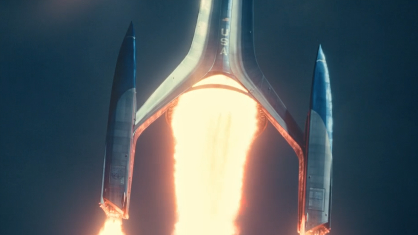 The Excelsior spaceship from Fantastic Four: First Steps.