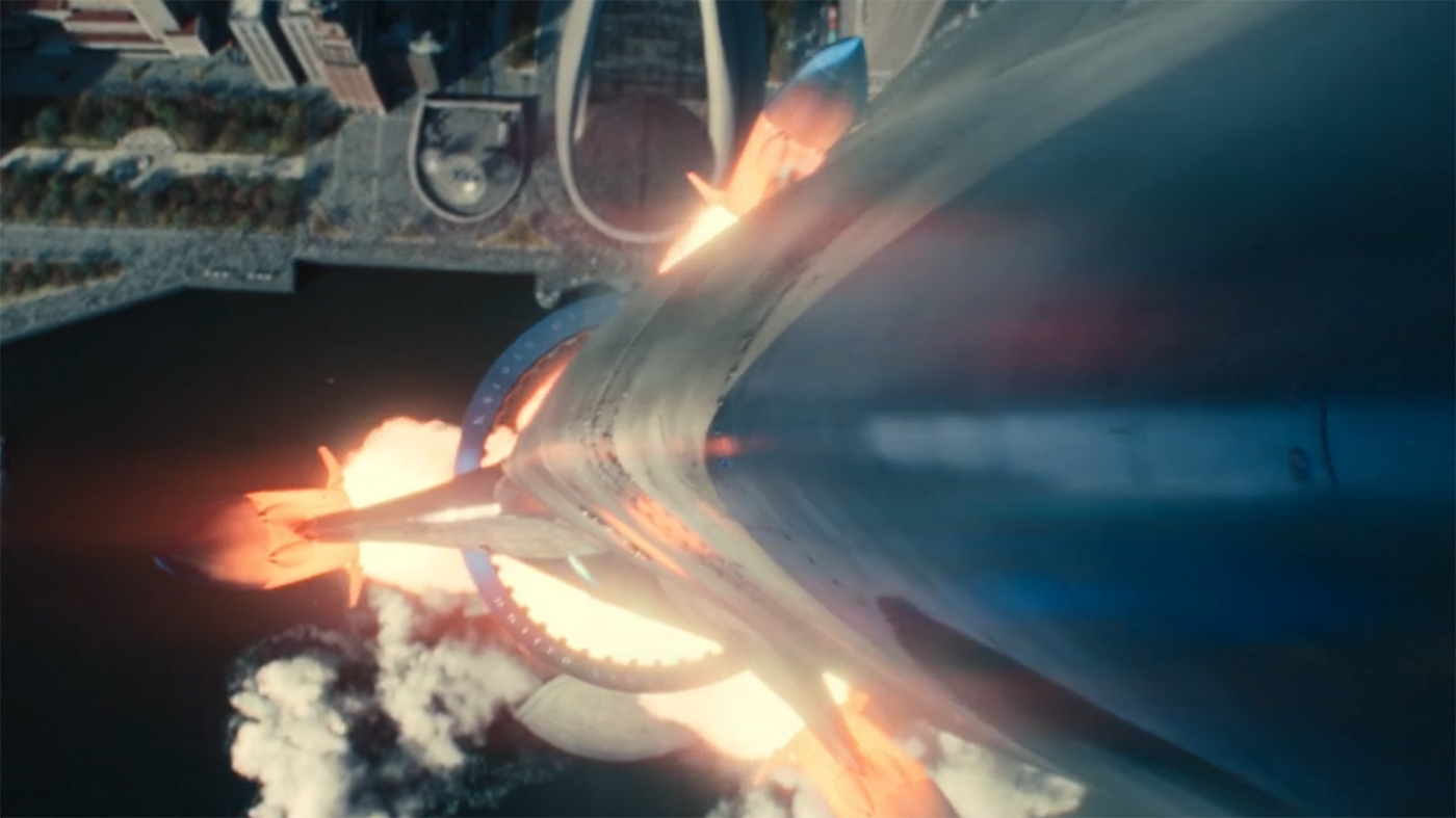 The Excelsior spaceship from Fantastic Four: First Steps.