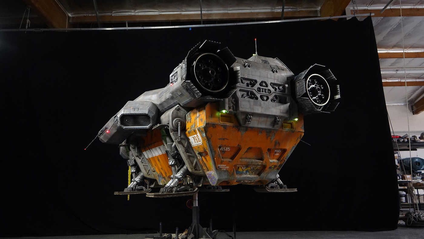 A scale miniature of the Corbelan spaceship from Alien: Romulus, produced by Pro Machina.