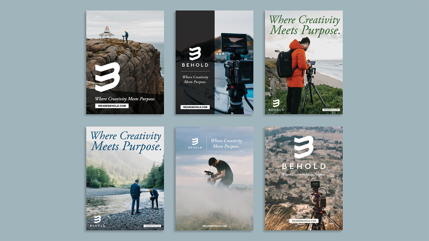 Six different designs for the Emmy Program Book advertisement.