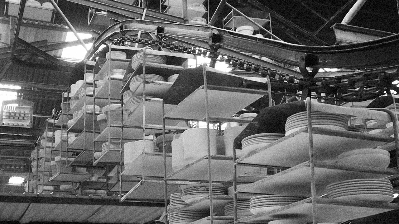 A ceramics production line in Barcelos, Portugal