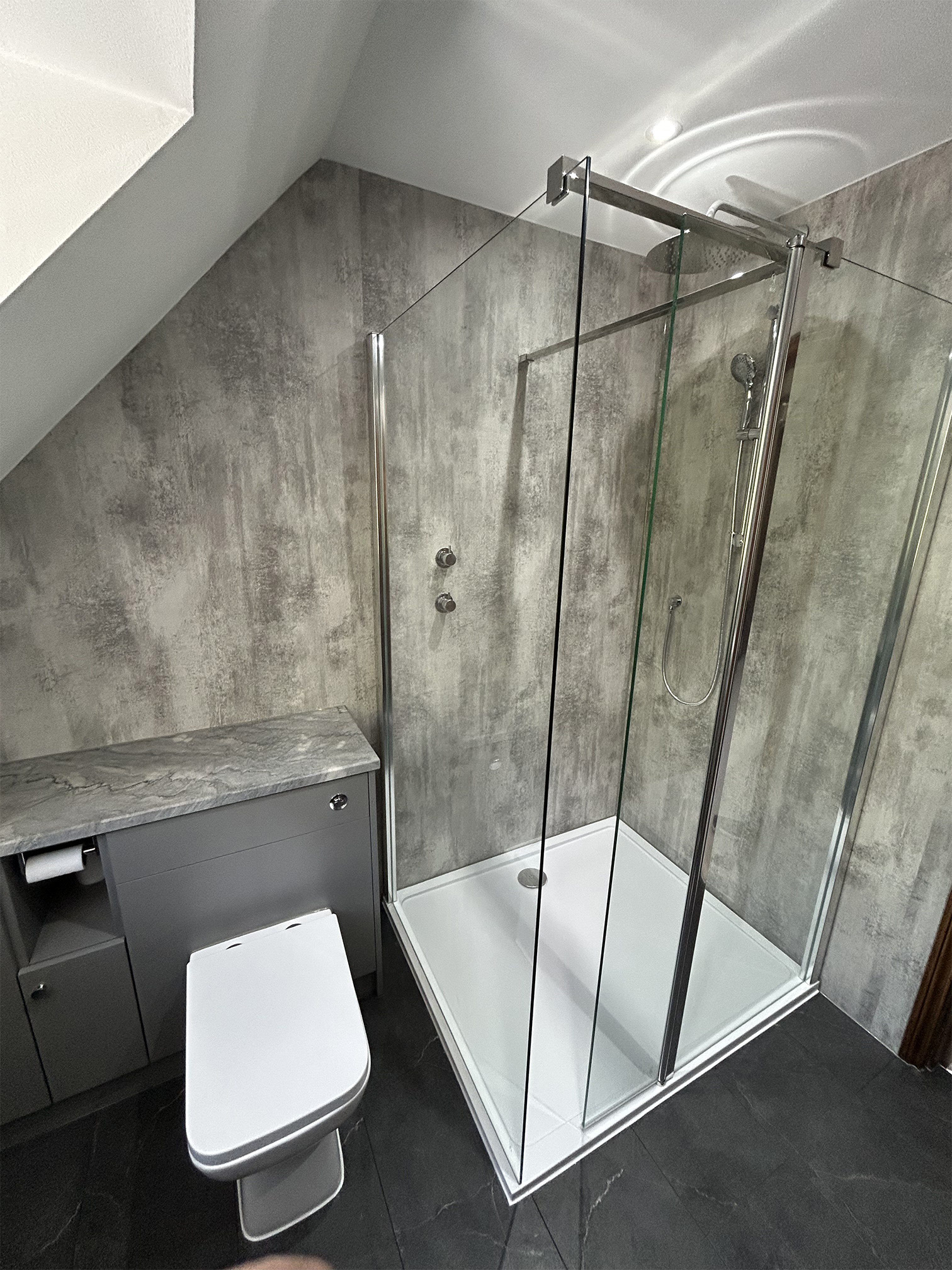 Client shower.