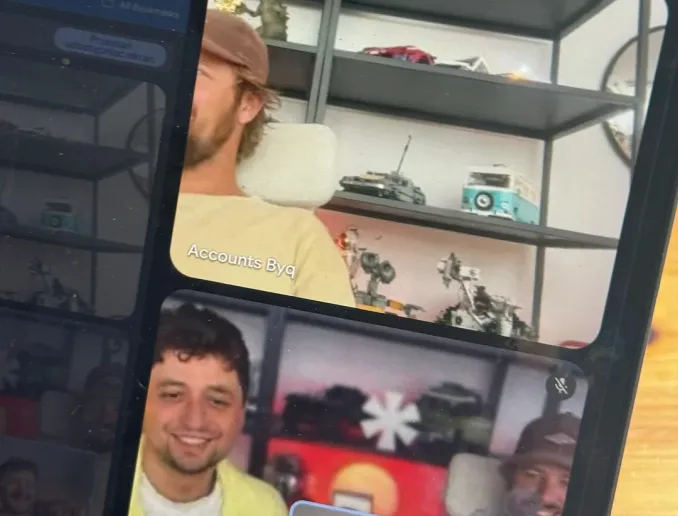 Founders of BYQ having fun on video call