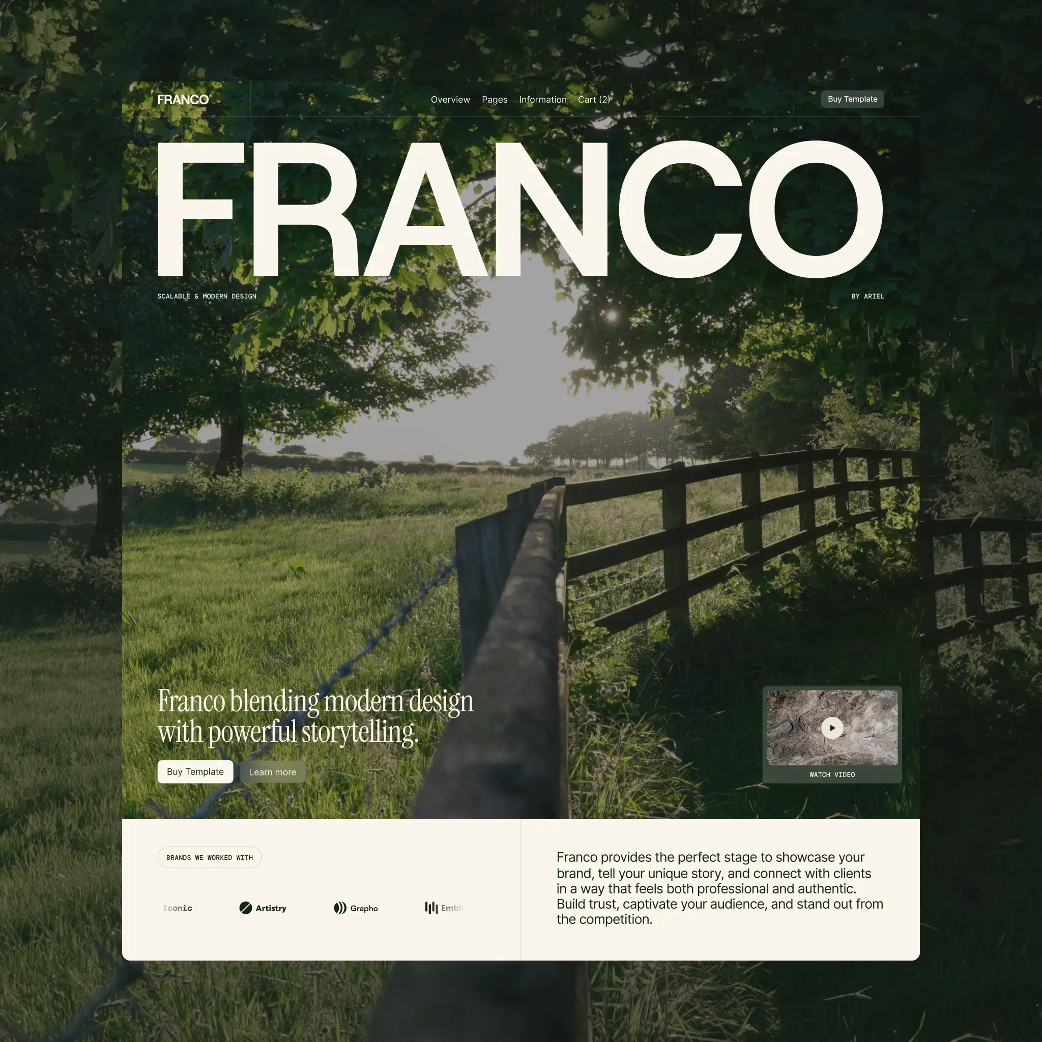 Thumbnail of FRANCO template available as copy-past sections on BYQ Supply