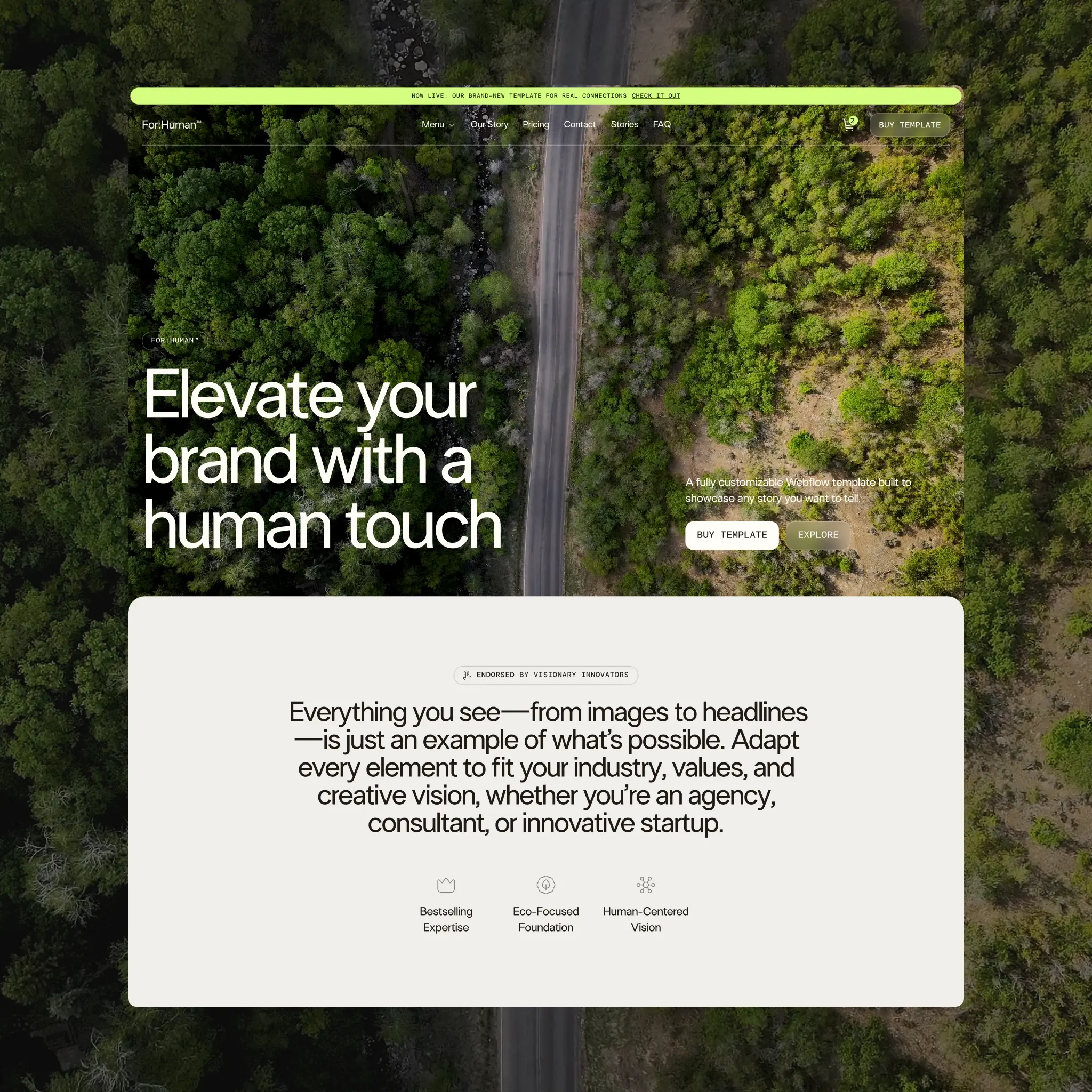 Thumbnail of For:Human™ template available as copy-past sections on BYQ Supply