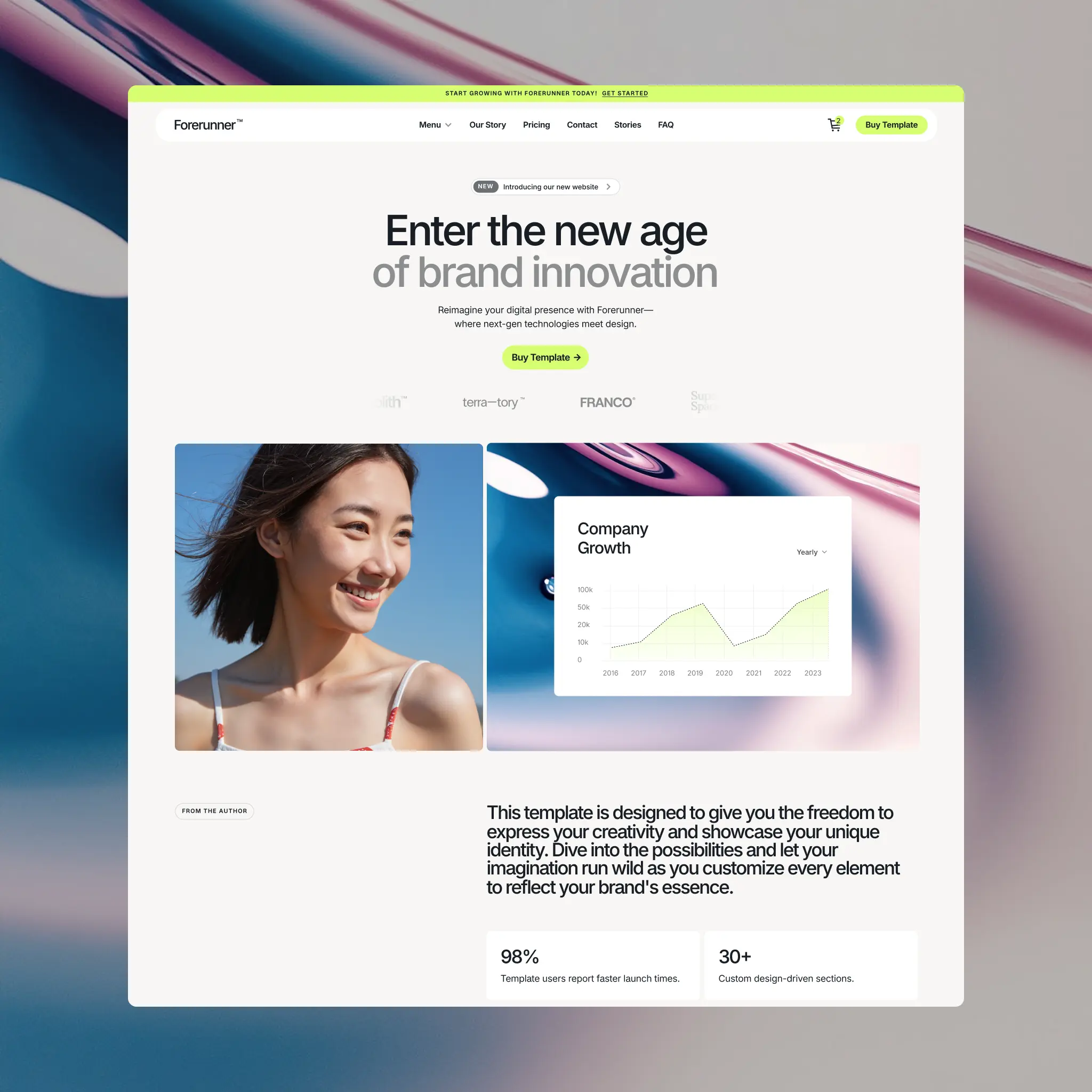 Thumbnail of Forerunner™ template available as copy-past sections on BYQ Supply