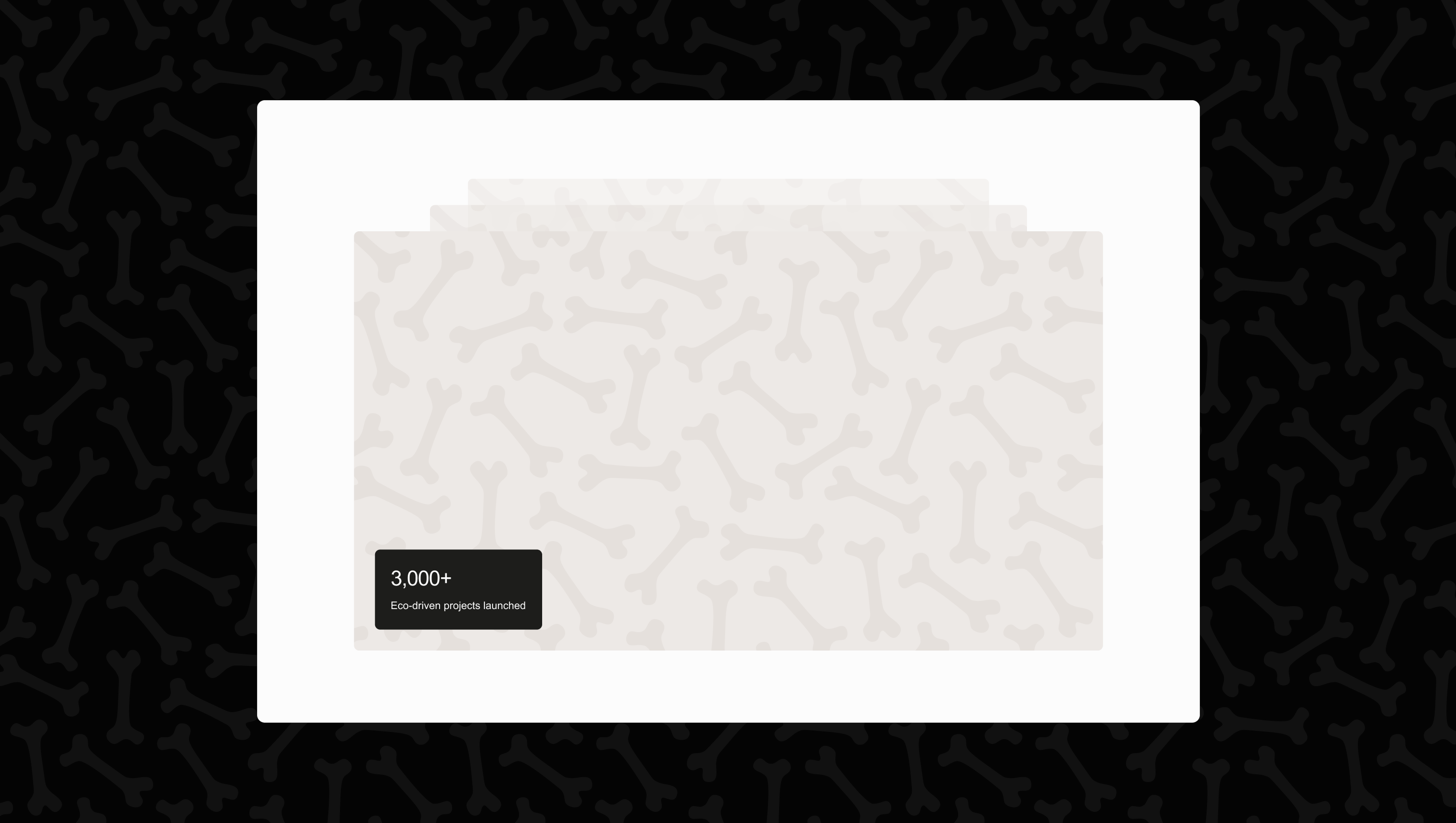 Screenshot of section from BYQ Supply highlighting a clean stacking cards layout