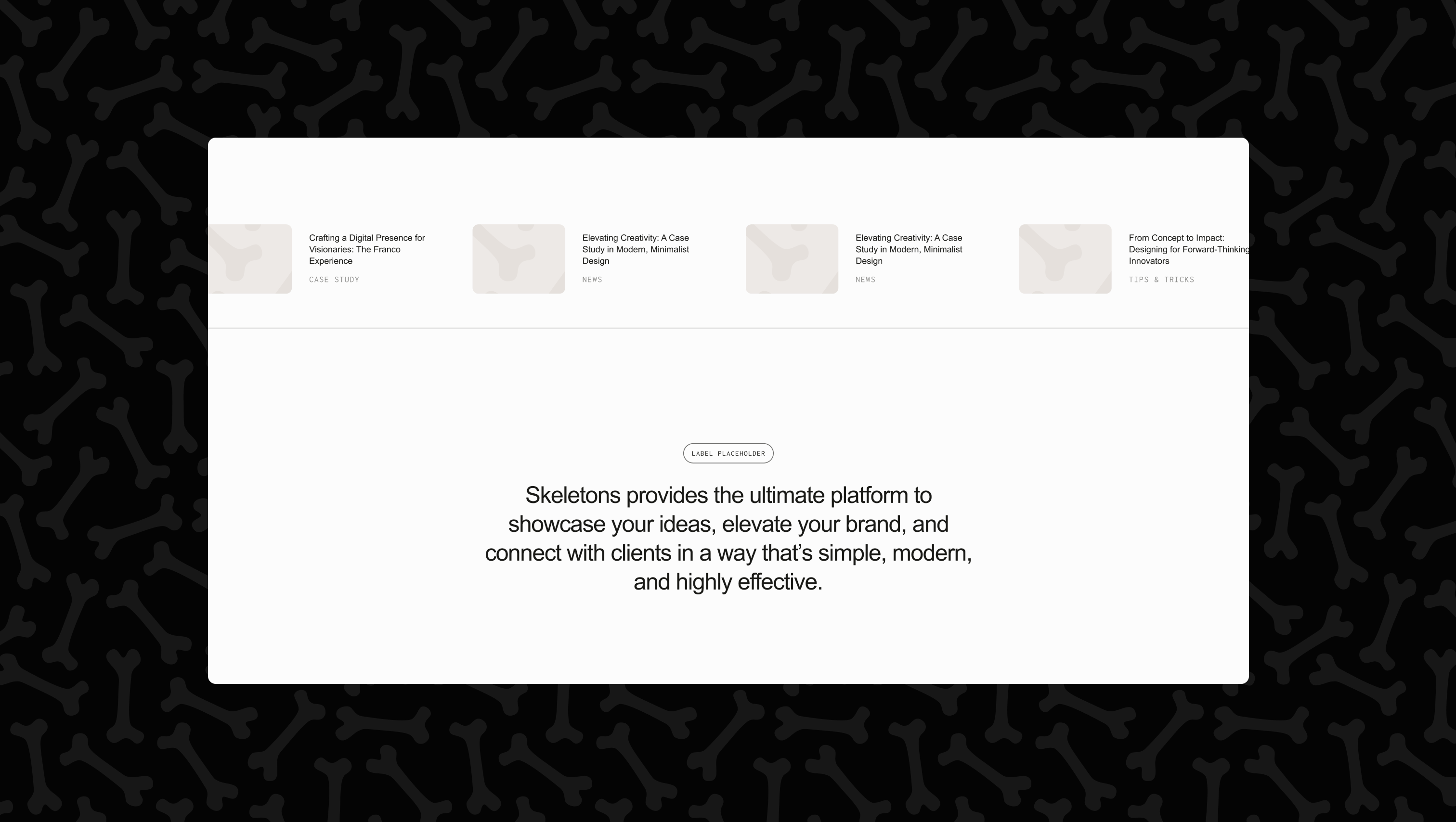 Screenshot of section from BYQ Supply highlighting blog marquee and introduction text