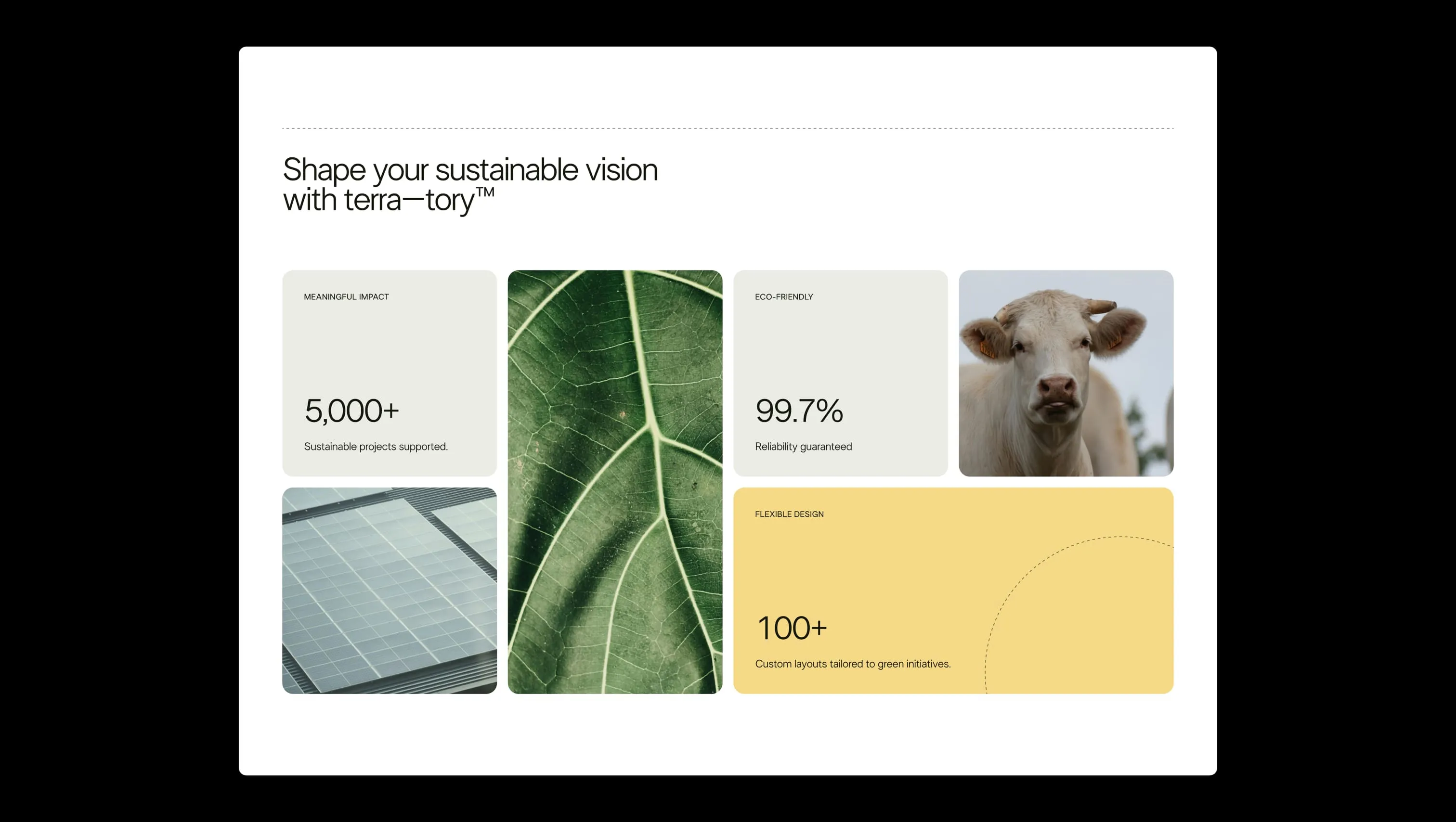 Screenshot of section from BYQ Supply highlighting a grid-based layout ideal for showcasing product features or service categories.