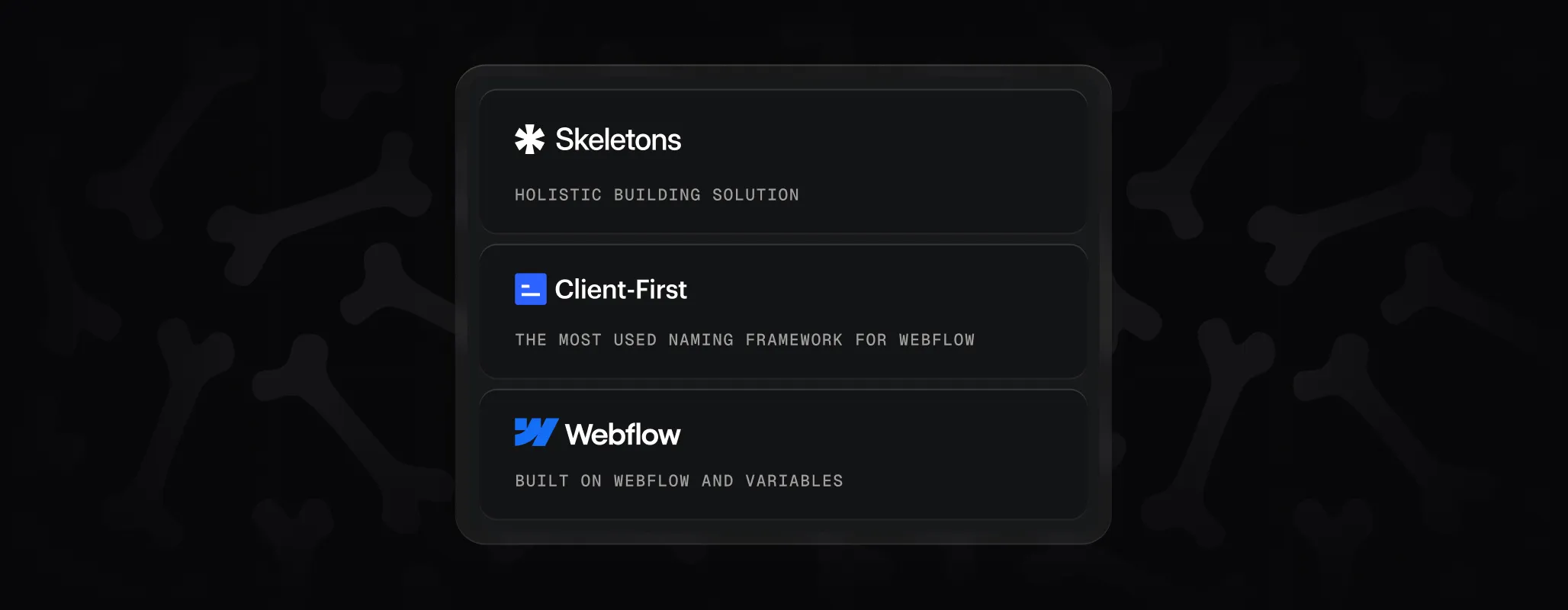 BYQ Supply Skeletons project for Holistic Solution built with Webflow, Client-First framework, and variables.