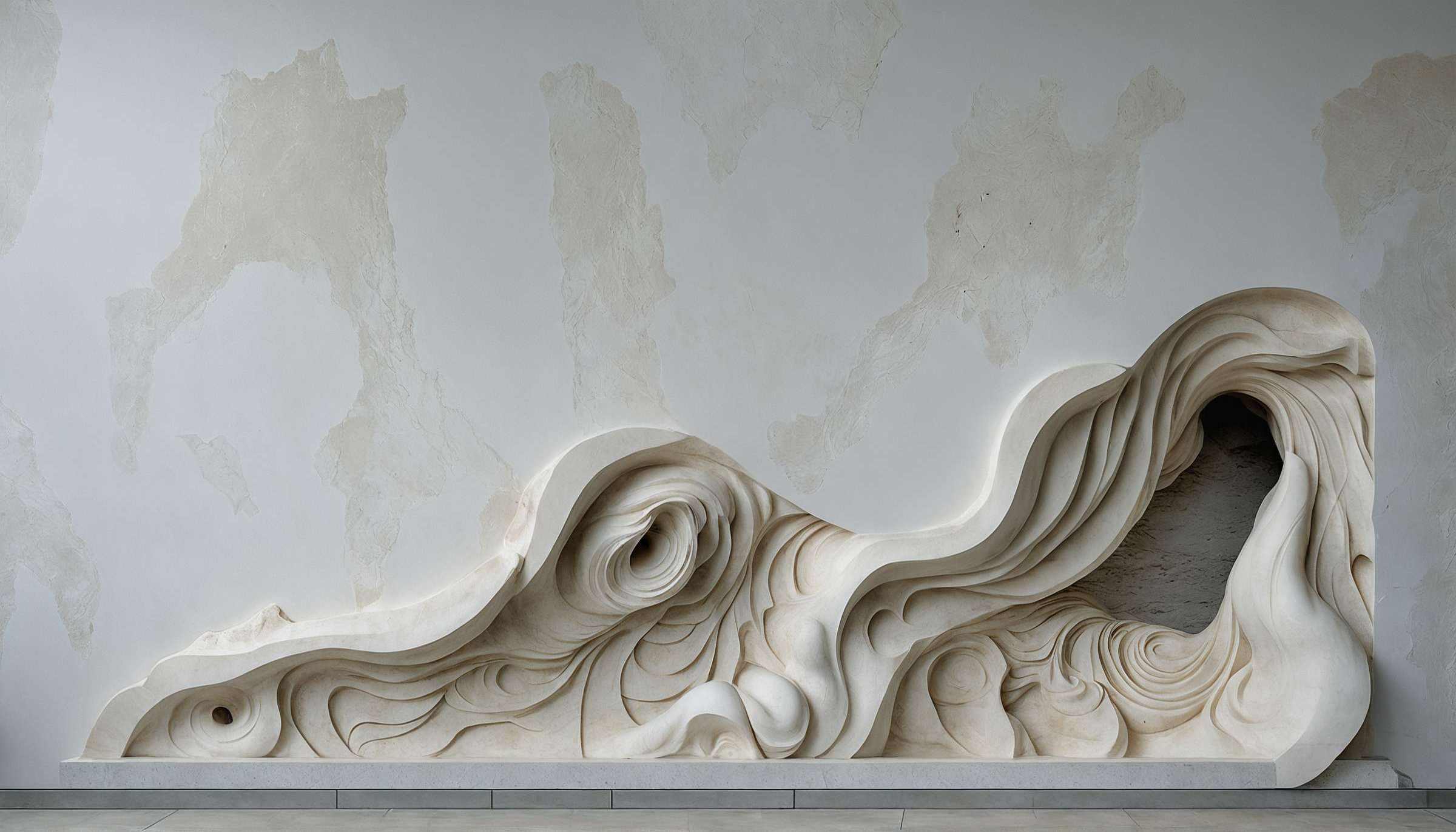 High relief indoors on the theme of emotional movement by Frescostudio