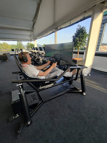 Mika Häkkinen on a VR5 at Circuit de Catalunya