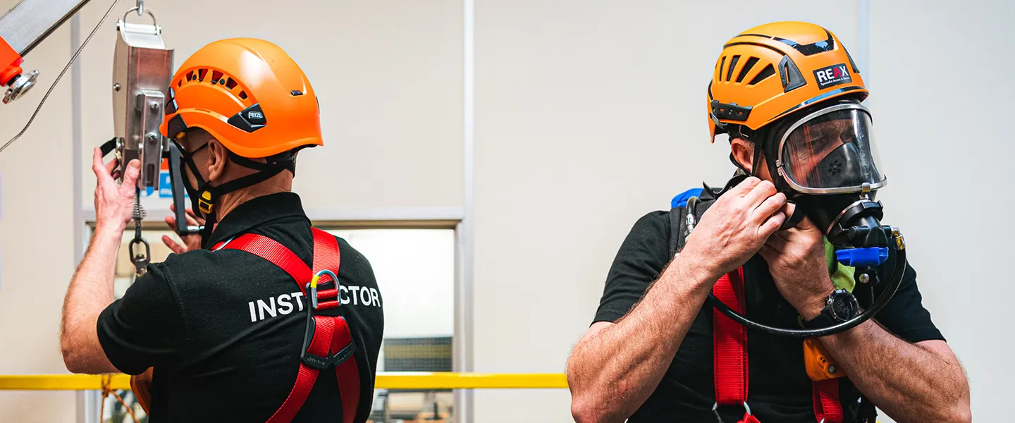 Preparing for a Confined Space High Risk Entry with Full Breathing Apparatus Set at REAX