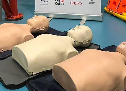 Reax first aid safety course with first aid dummies