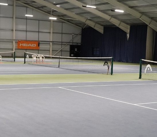 Indoor courts at Stafford Manor, a National Tennis indoor centre
