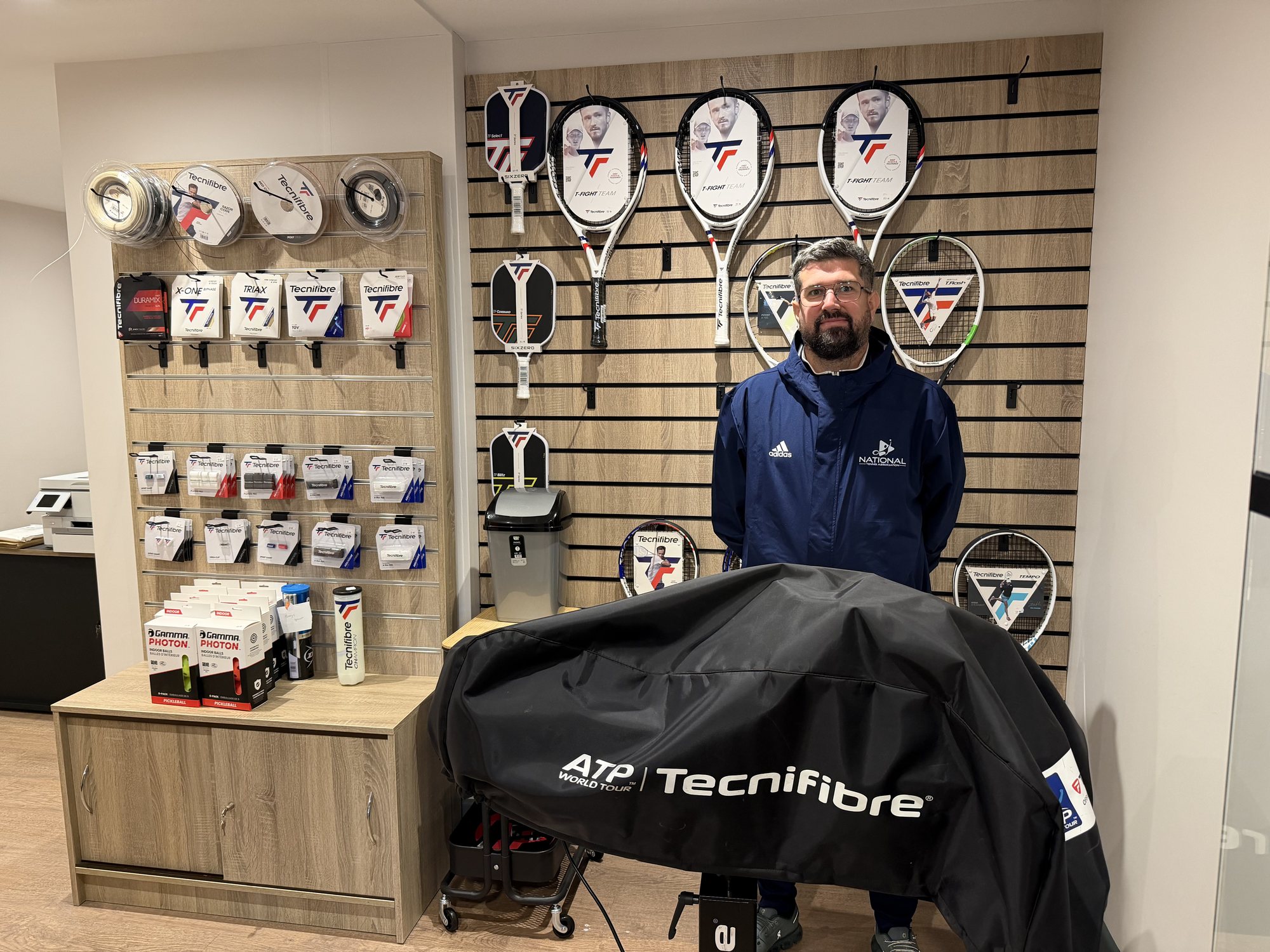 The tennis shop and restringing service at Park Social
