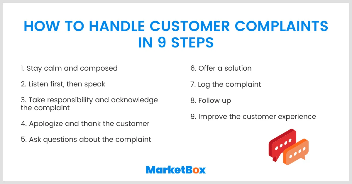 How to respond to customer complaints in 9 steps | MarketBox