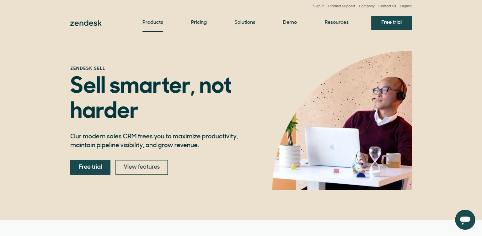 Zendesk homepage