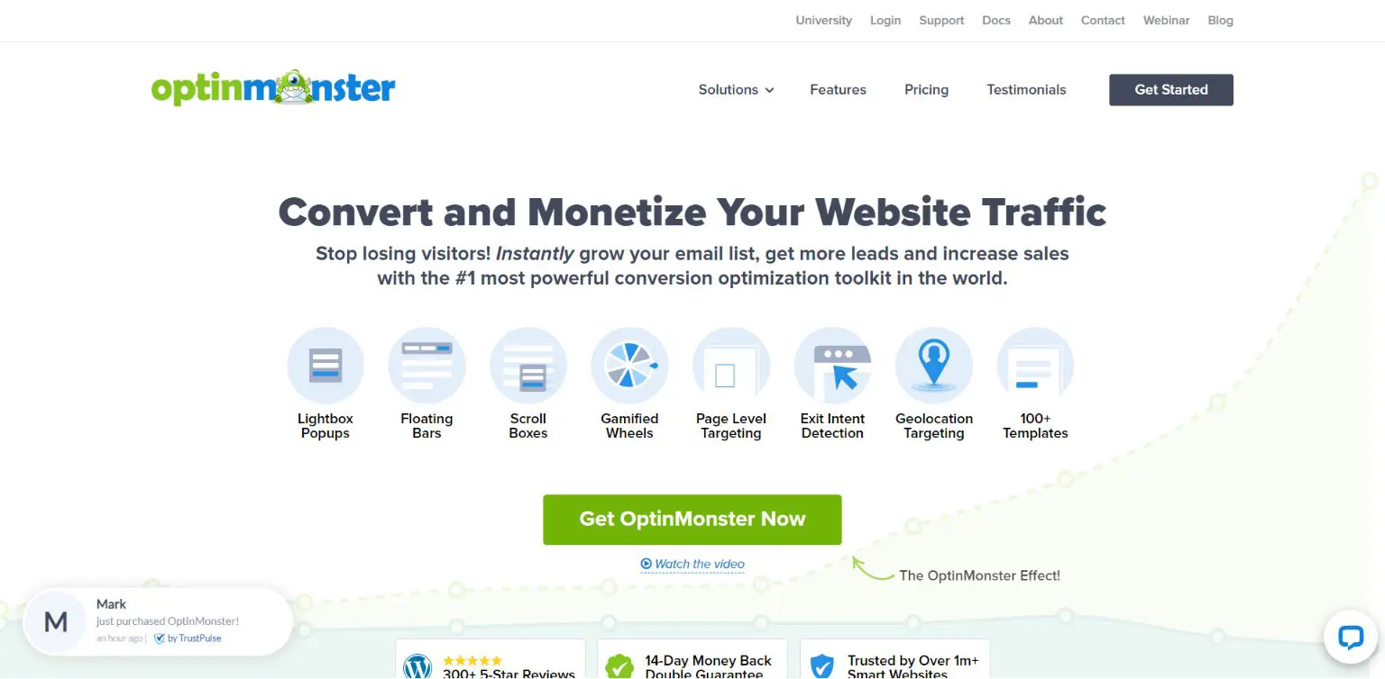 Optinmonster homepage