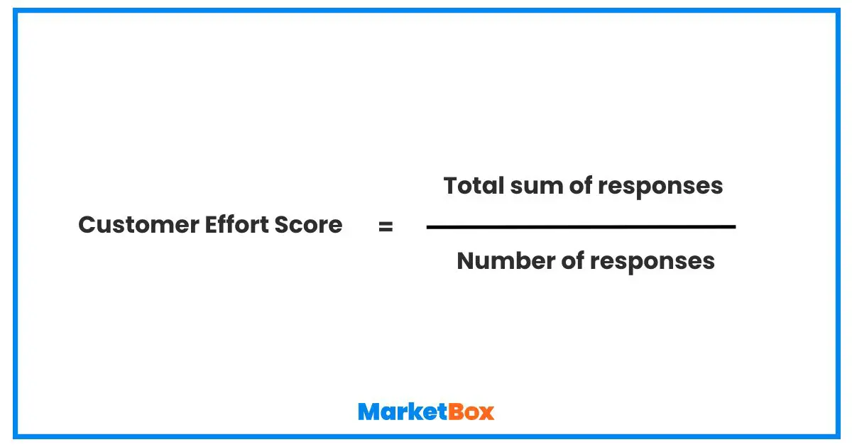 Customer effort score = total sum of responses divided by the number of responses 