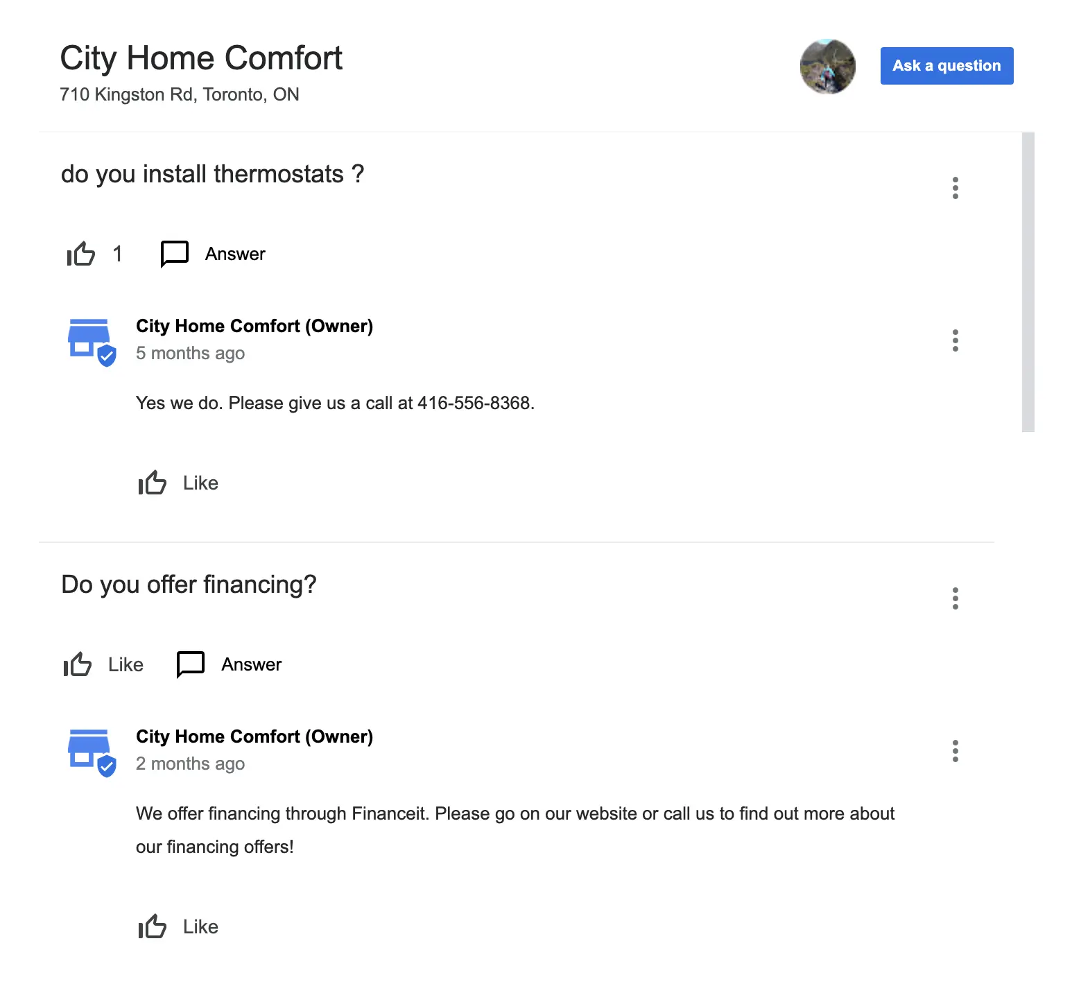 Google Business Profile - Q&A