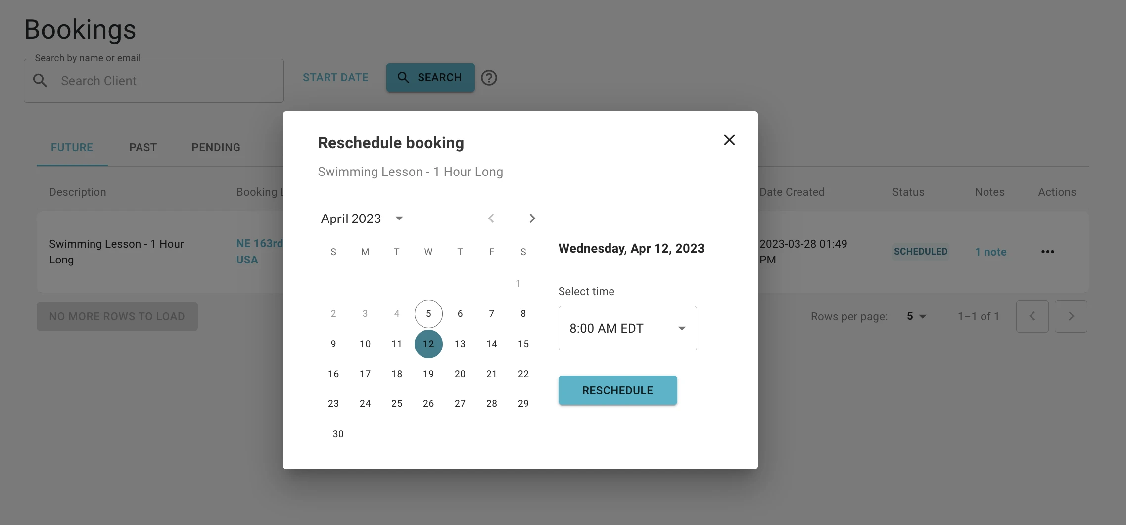 MarketBox provider rescheduling 