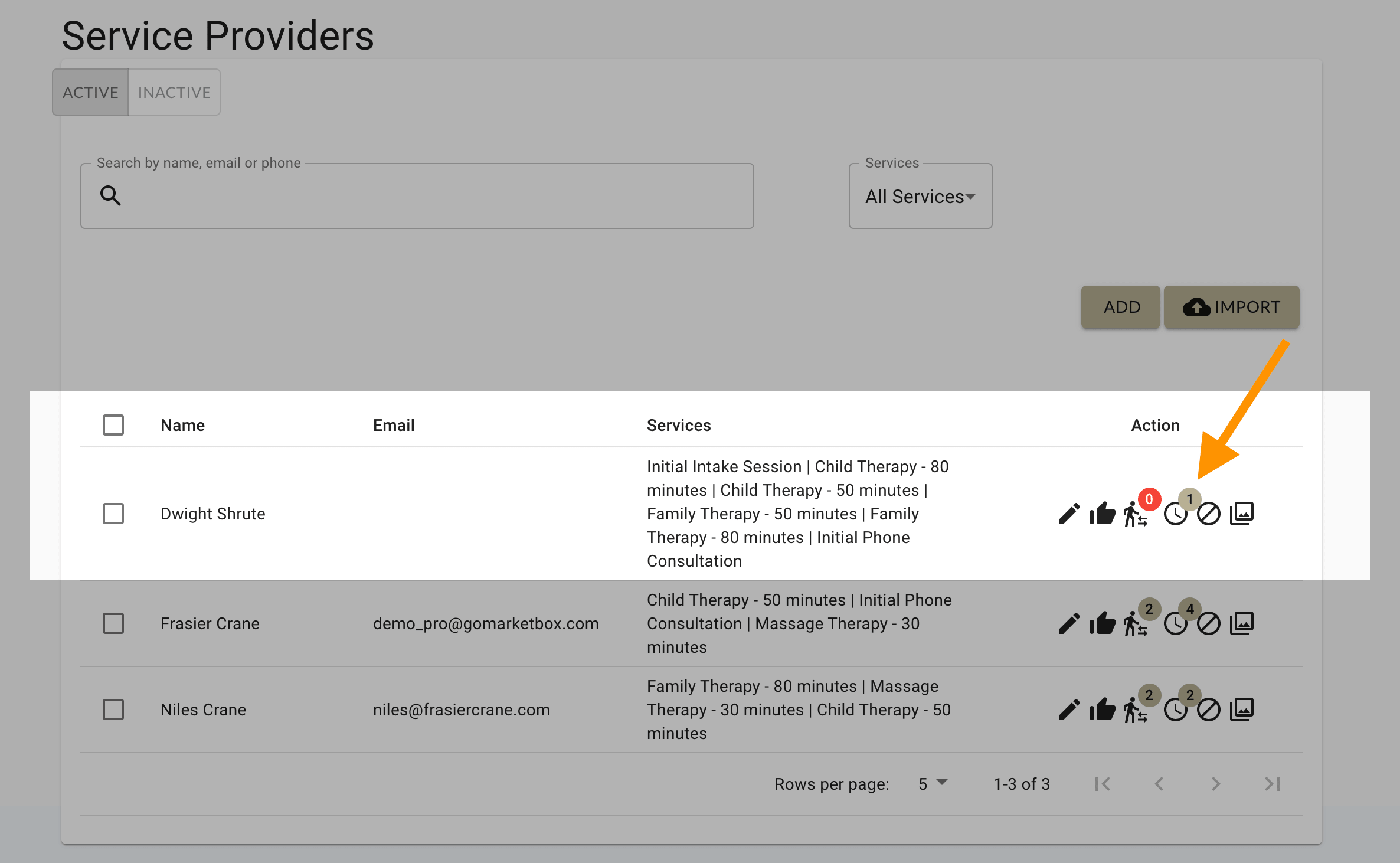 how to update a provider schedule