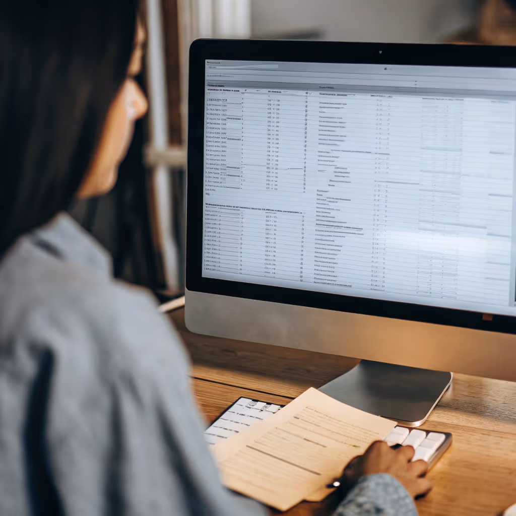 une entrepreneuse travaillant devant son pc