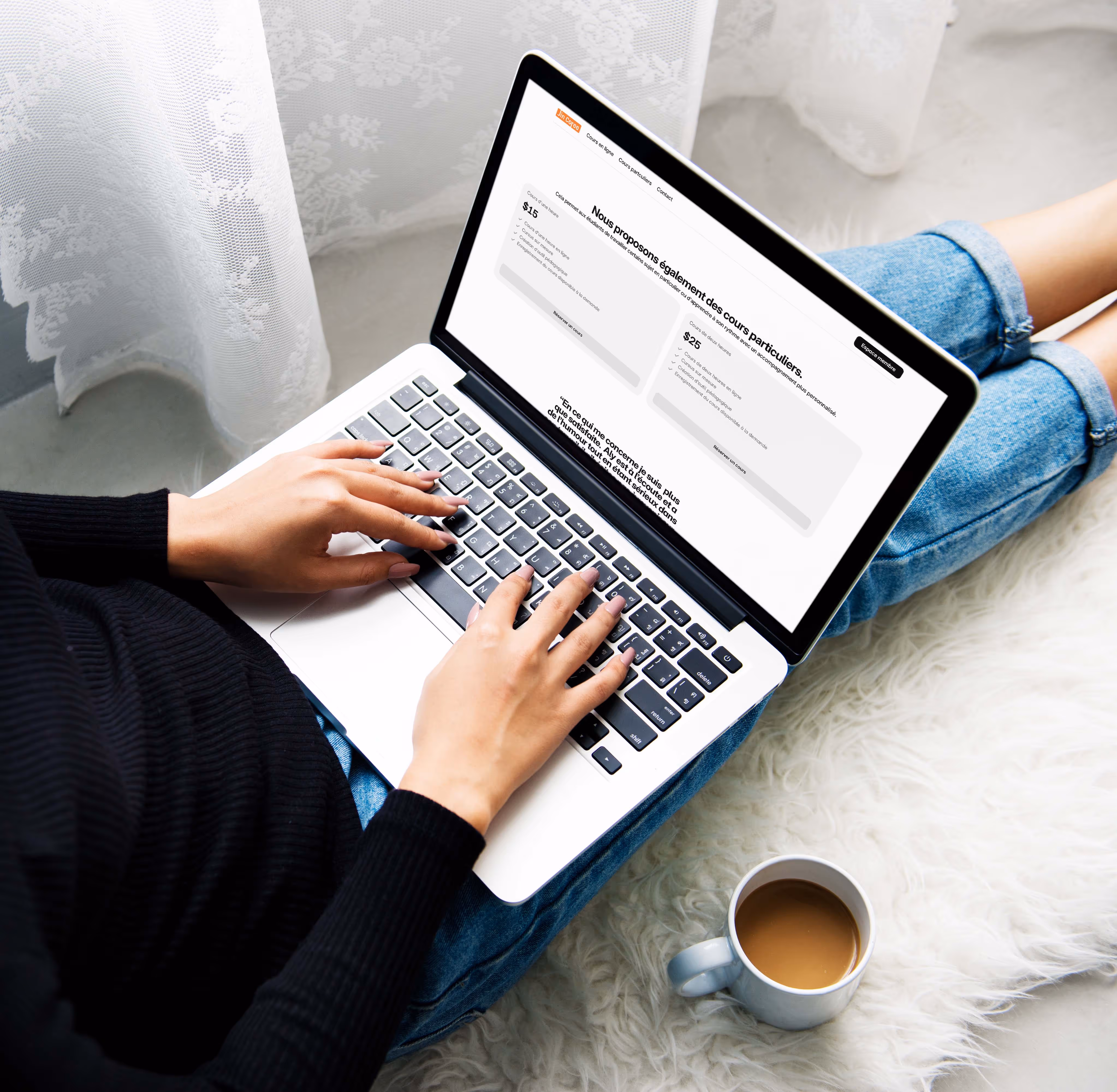 Mockup du site Jincoree