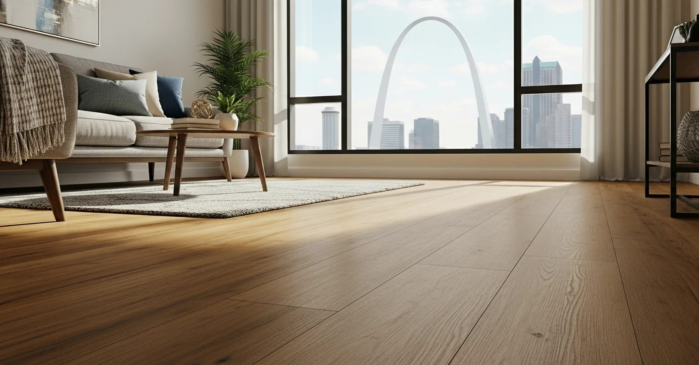 Vinyl flooring in an apartment in St Louis Missouri