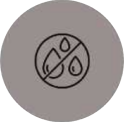 Icon showing that Vinyl Flooring purchased from Vast American Home goods is one hundred percent waterproof.