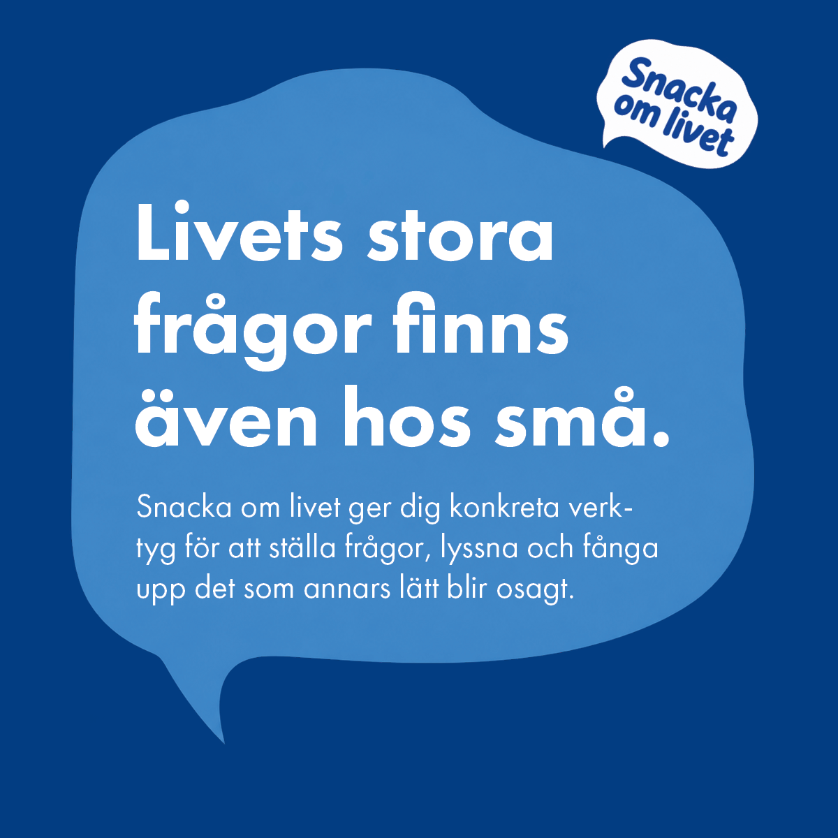 Nu finns Snacka om livet på vår webb