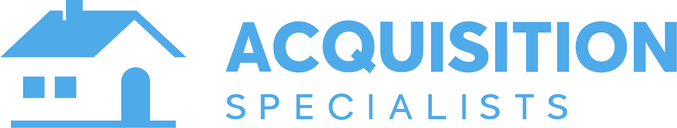 Acquisition Specialists logo horizontal in blue