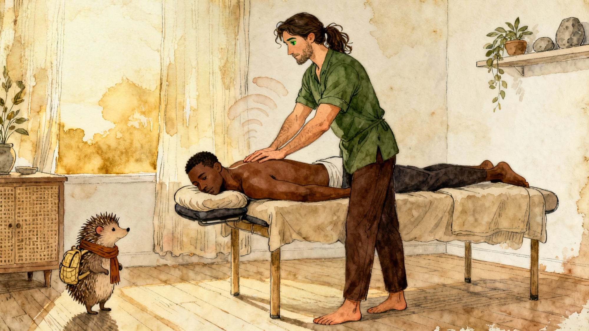 Therapist providing personalized therapeutic massage in a calm Portland studio