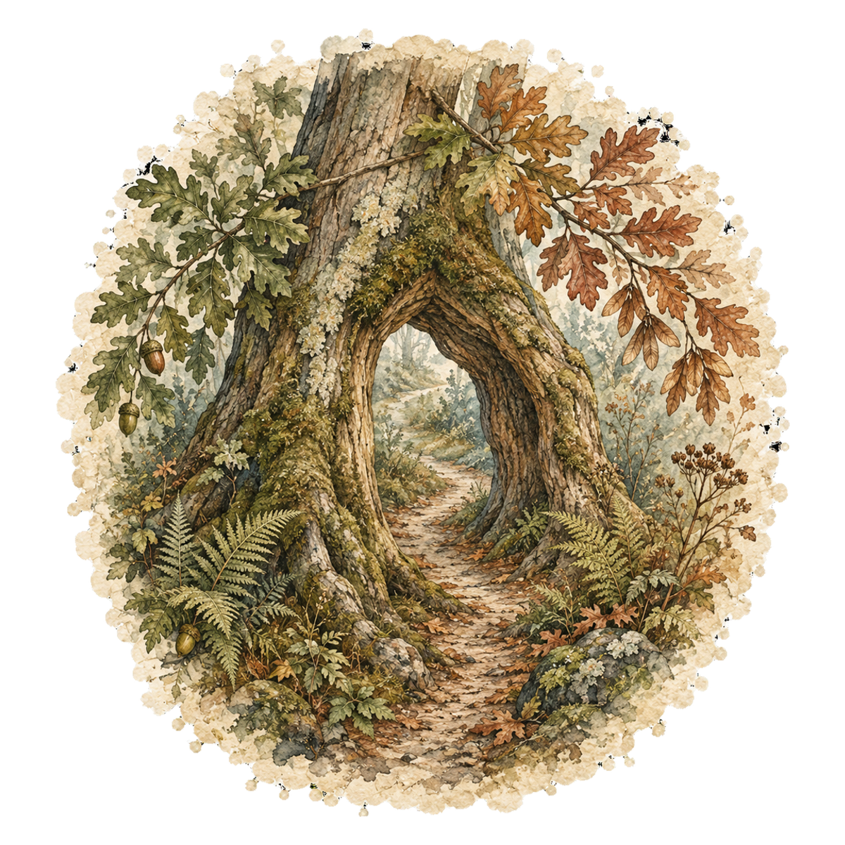 Hold botanical illustration for Life in Transition