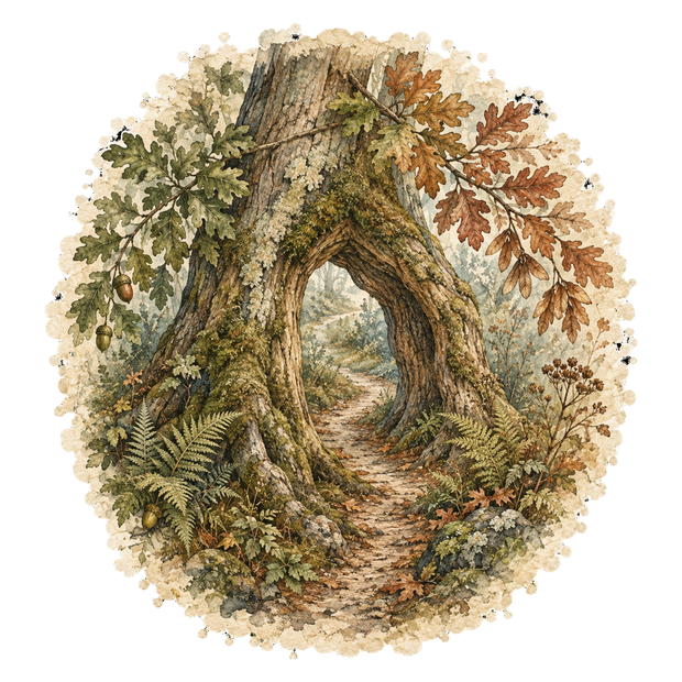 Hold botanical illustration for Life in Transition
