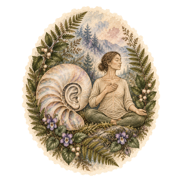 Attune botanical illustration for Body Listening