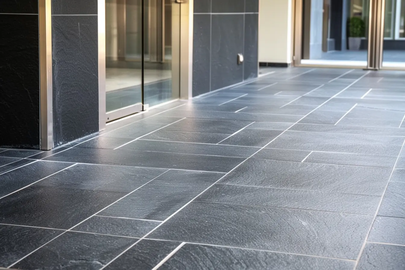 Gereinigde donkere plavuizen vloer