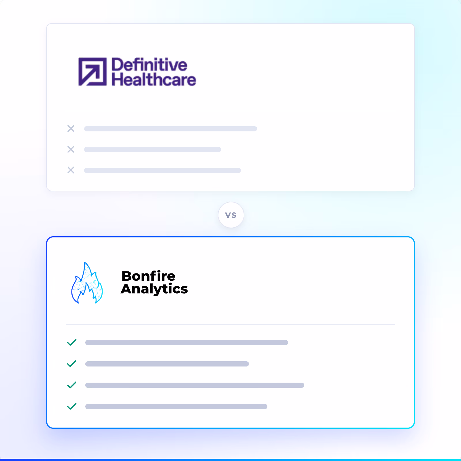 Bonfire Analytics as a Definitive Healthcare alternative for healthcare growth teams
