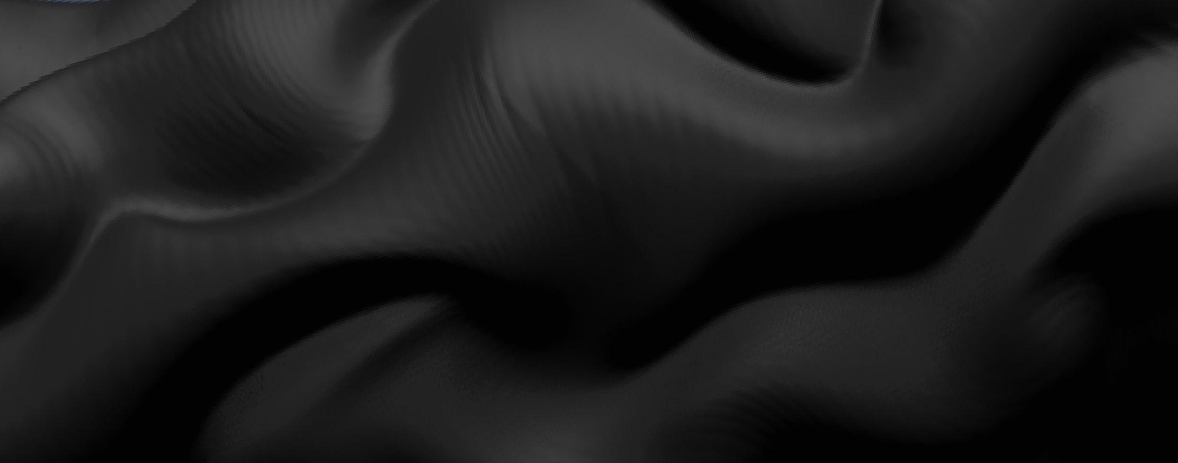 Abstract dark gray and black wavy texture with smooth gradient shading.