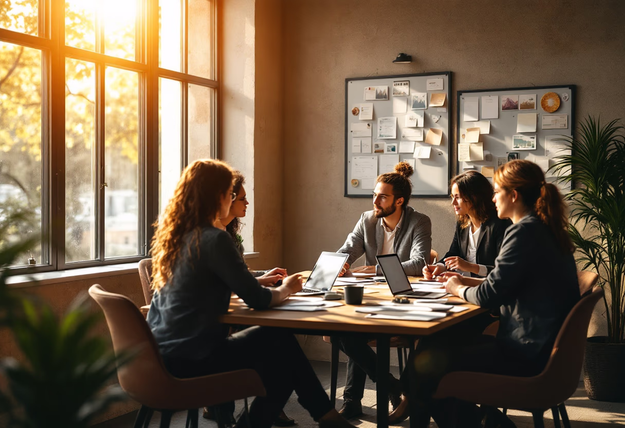 image of business professionals in an office (for a data analytics and business intelligence)
