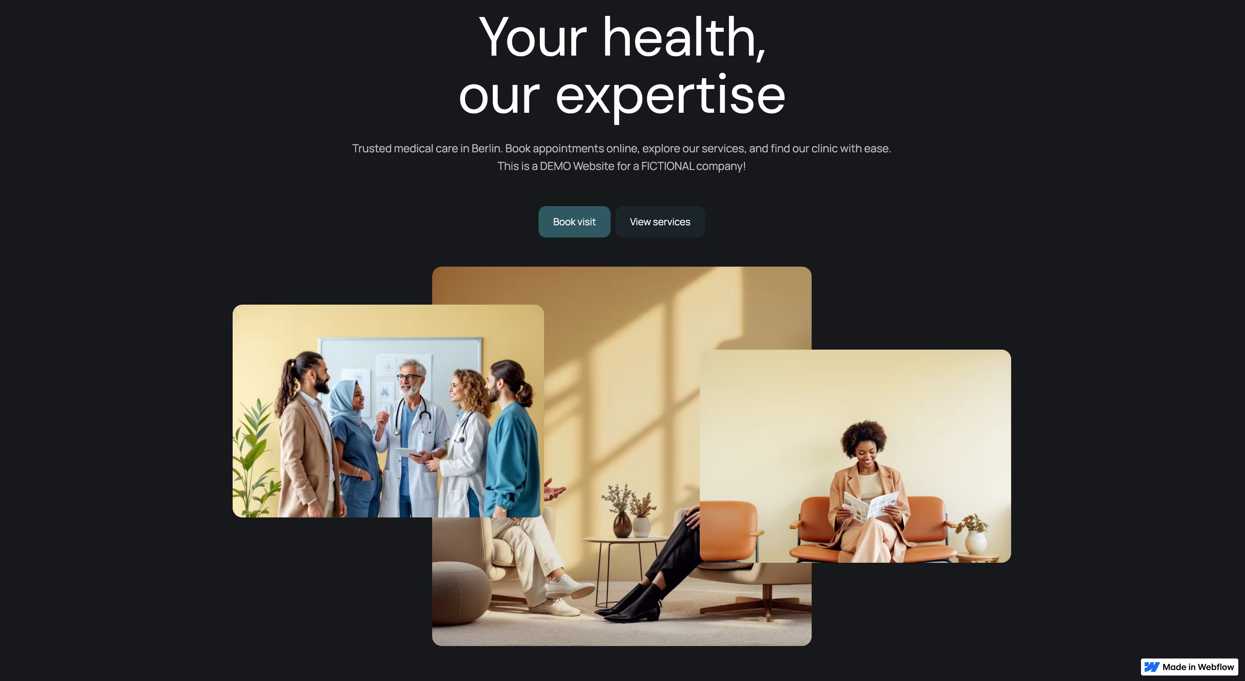 Webdesign für Arztpraxis - moderne, benutzerfreundliche Website für medizinische Dienstleistungen
