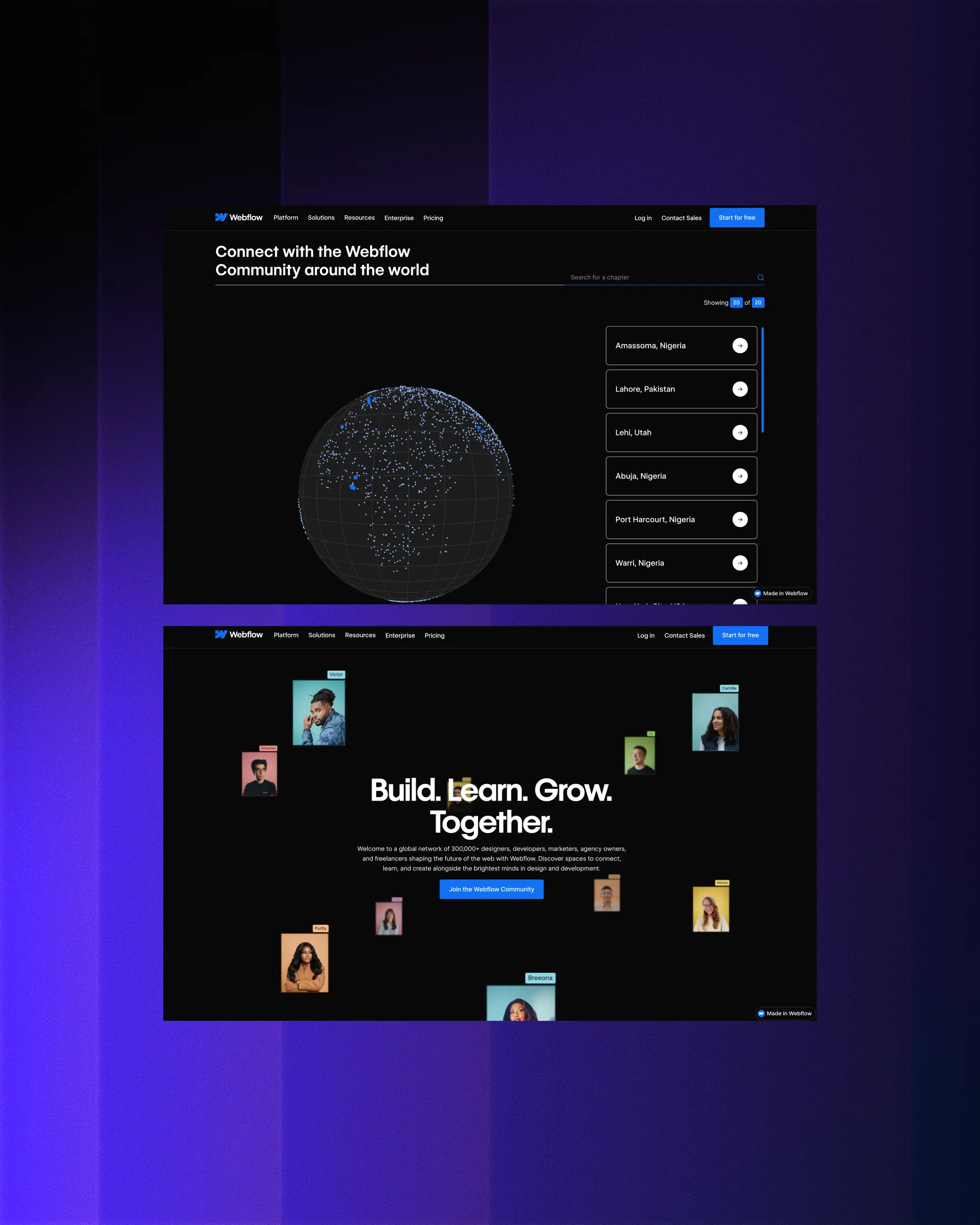 Webflow Community IG Post