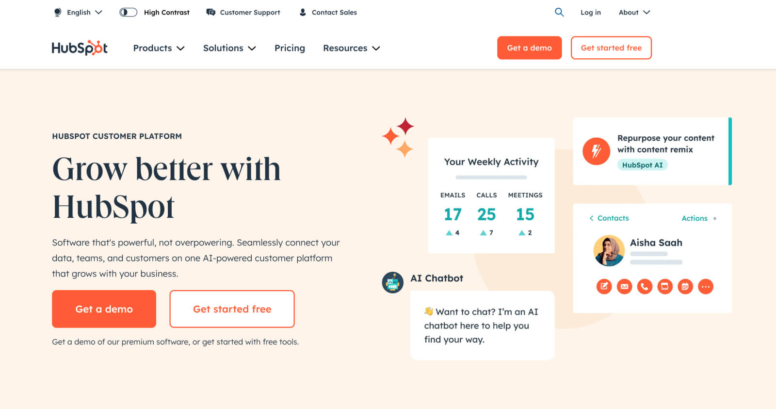 HubSpot website
