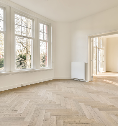 Parkett in Fischgräten Optik