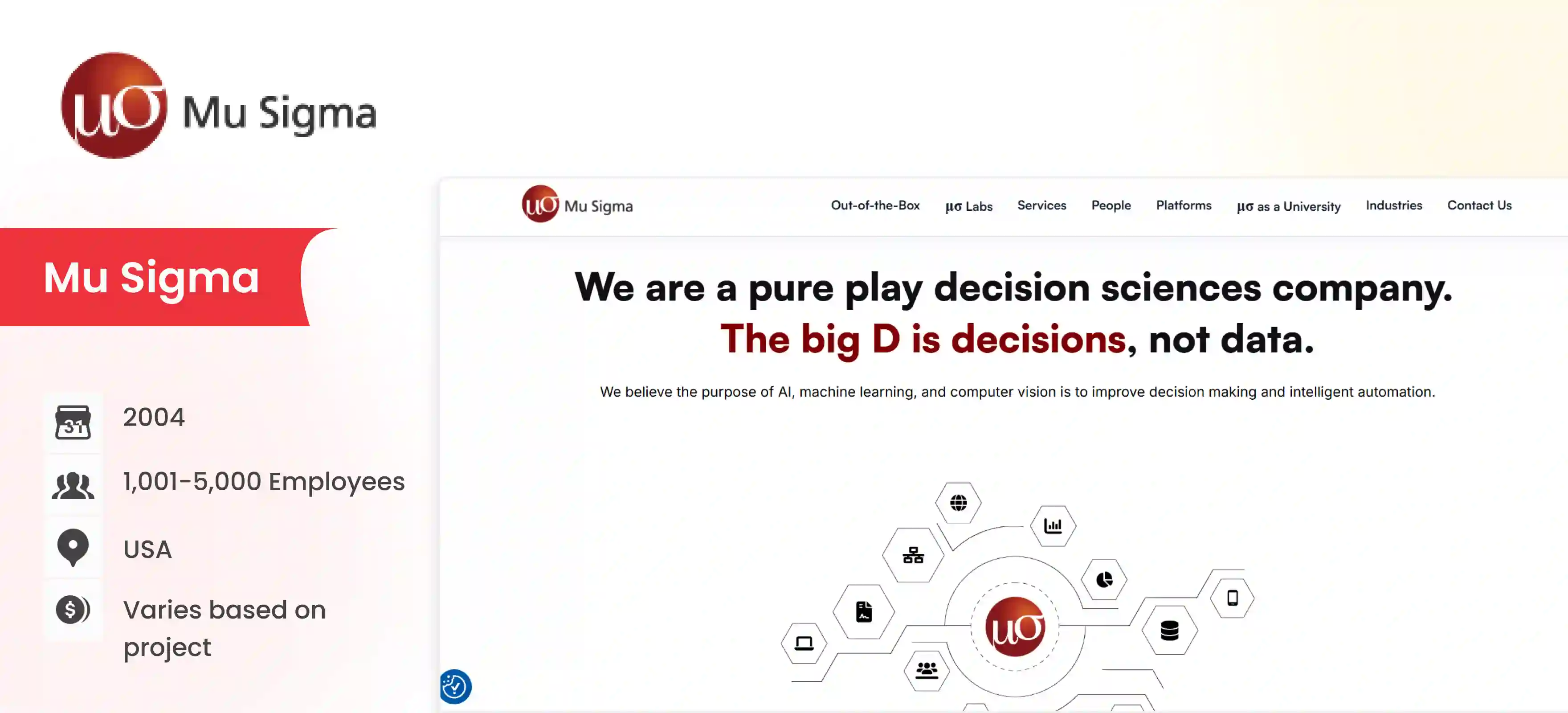 big data analytics company Mu Sigma