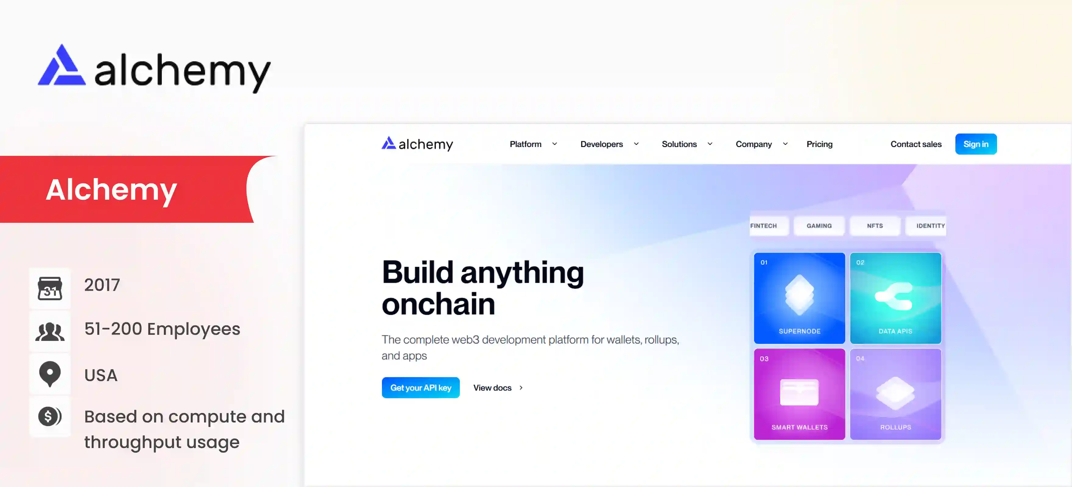 blockchain development company Alchemy