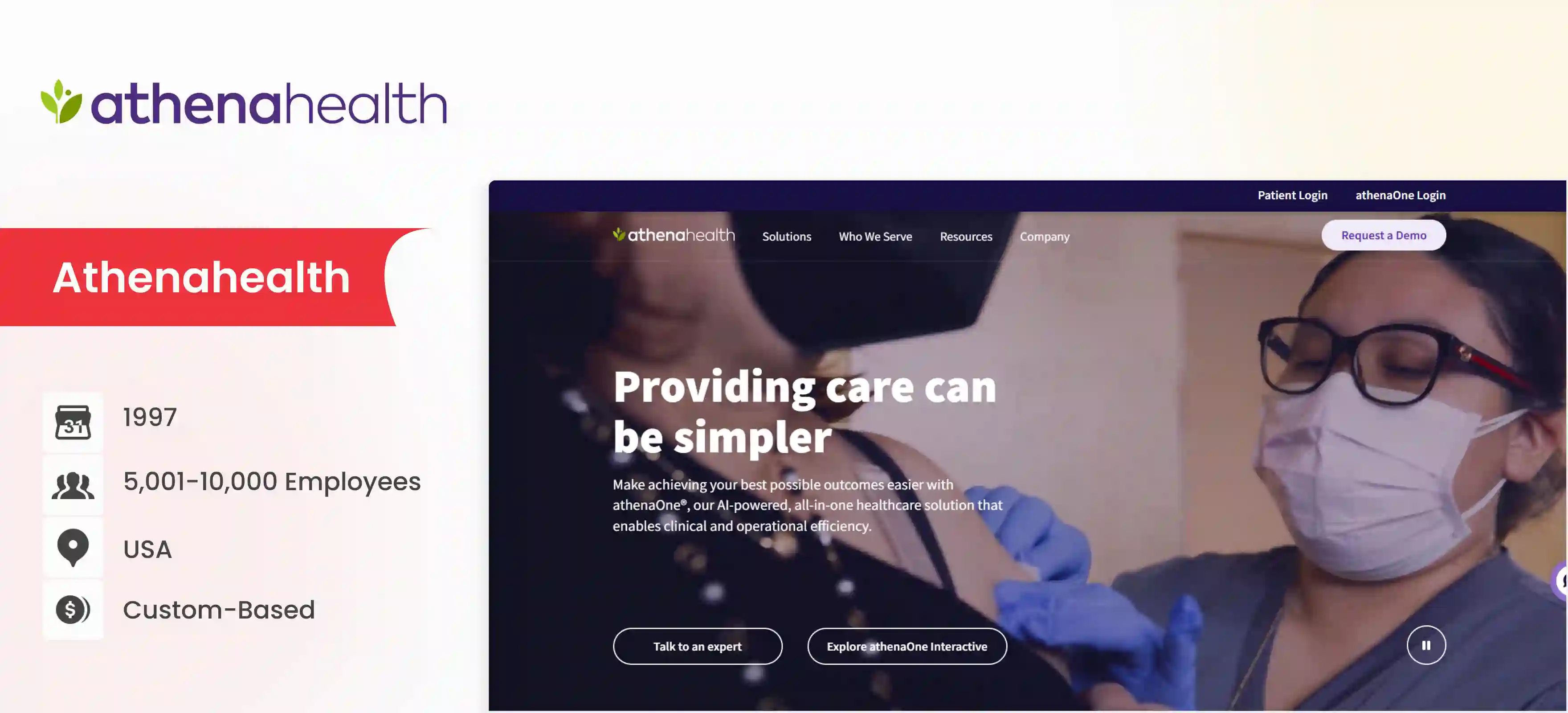 healthcare software development company Athenahealth