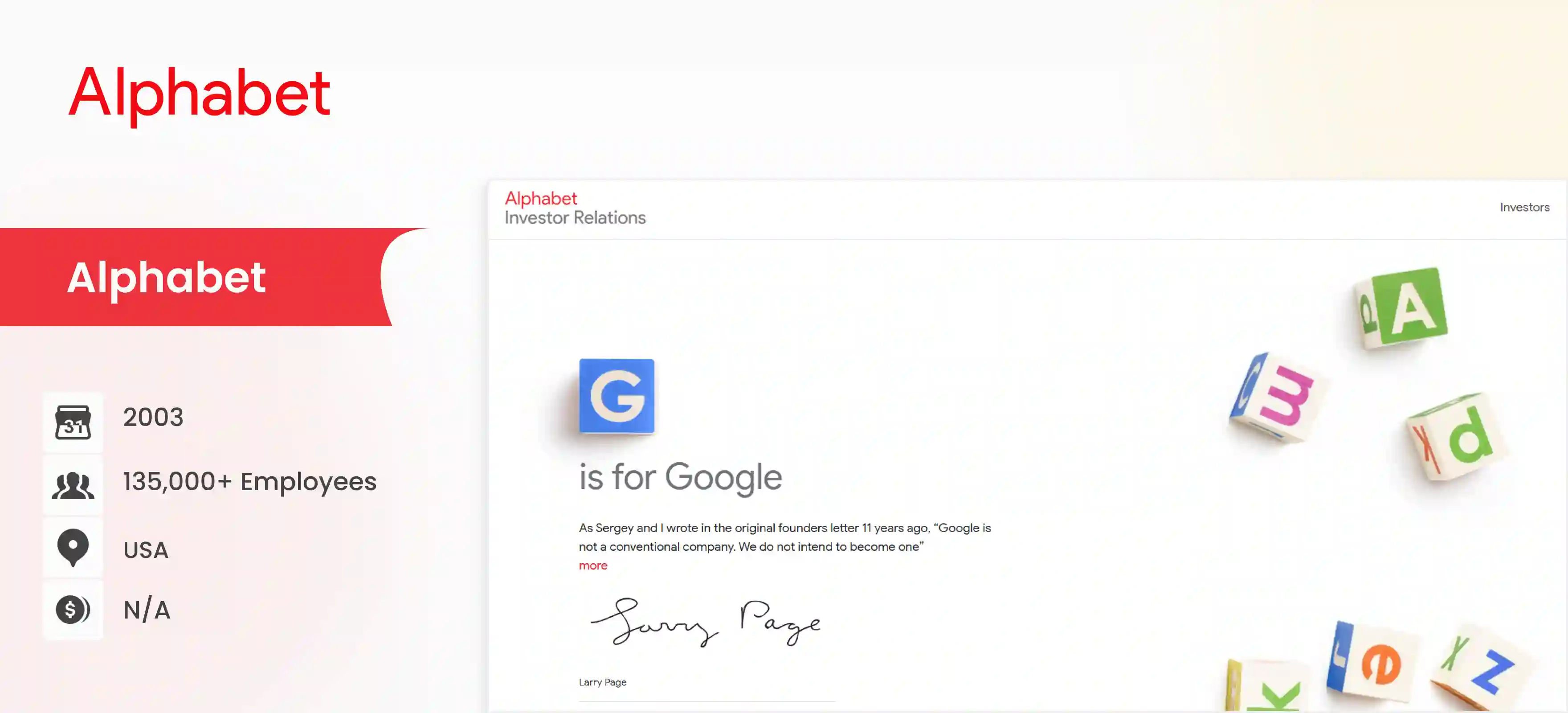 generative ai company Alphabet